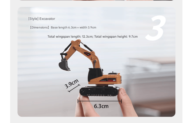 🚜 1:64 Premium Alloy Mini RC Construction Set – Forklift, Excavator & Dump Truck