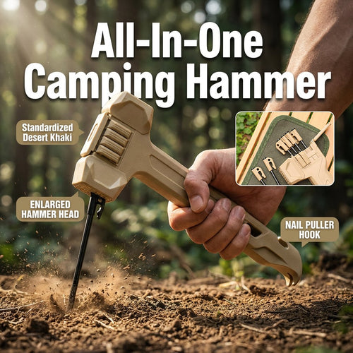 🔥HOT SALE 49% OFF - 🔨🏕️Multifunctional Camping Hammer & Tent Stake Puller✨