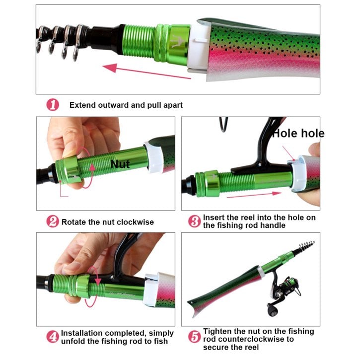 🐟🎣Innovative Fish-Shaped Telescopic Fishing Rod – Compact Mini Pocket Pole & Travel Gadget – Perfect Gift for Men, Dad & Husband 🎁✨
