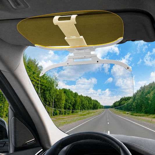 Linkstyle Car Sun Visor Extender: Polarized Anti Glare Day Night Clip On Visor, Retractable Visors fit for 4.5–7.3 Inch Wide Car SUV Truck