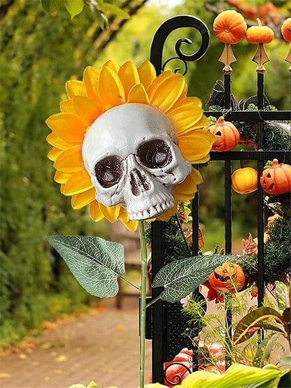 Sunflower Skull Artificial Flowers for Gardens and Courtyards