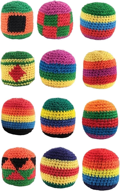 Hacky Balls, Handmade Knitted Footbag Sack 2026 Upgraded Assorted Foot Bag