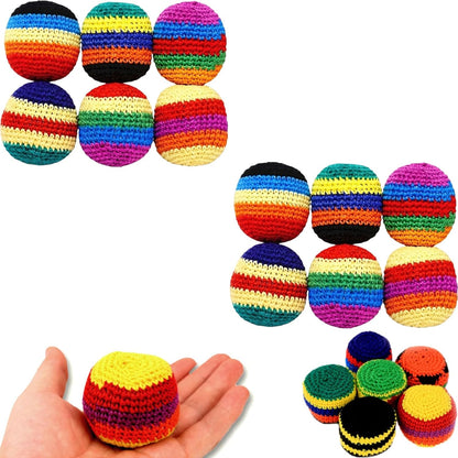 Hacky Balls, Handmade Knitted Footbag Sack 2026 Upgraded Assorted Foot Bag