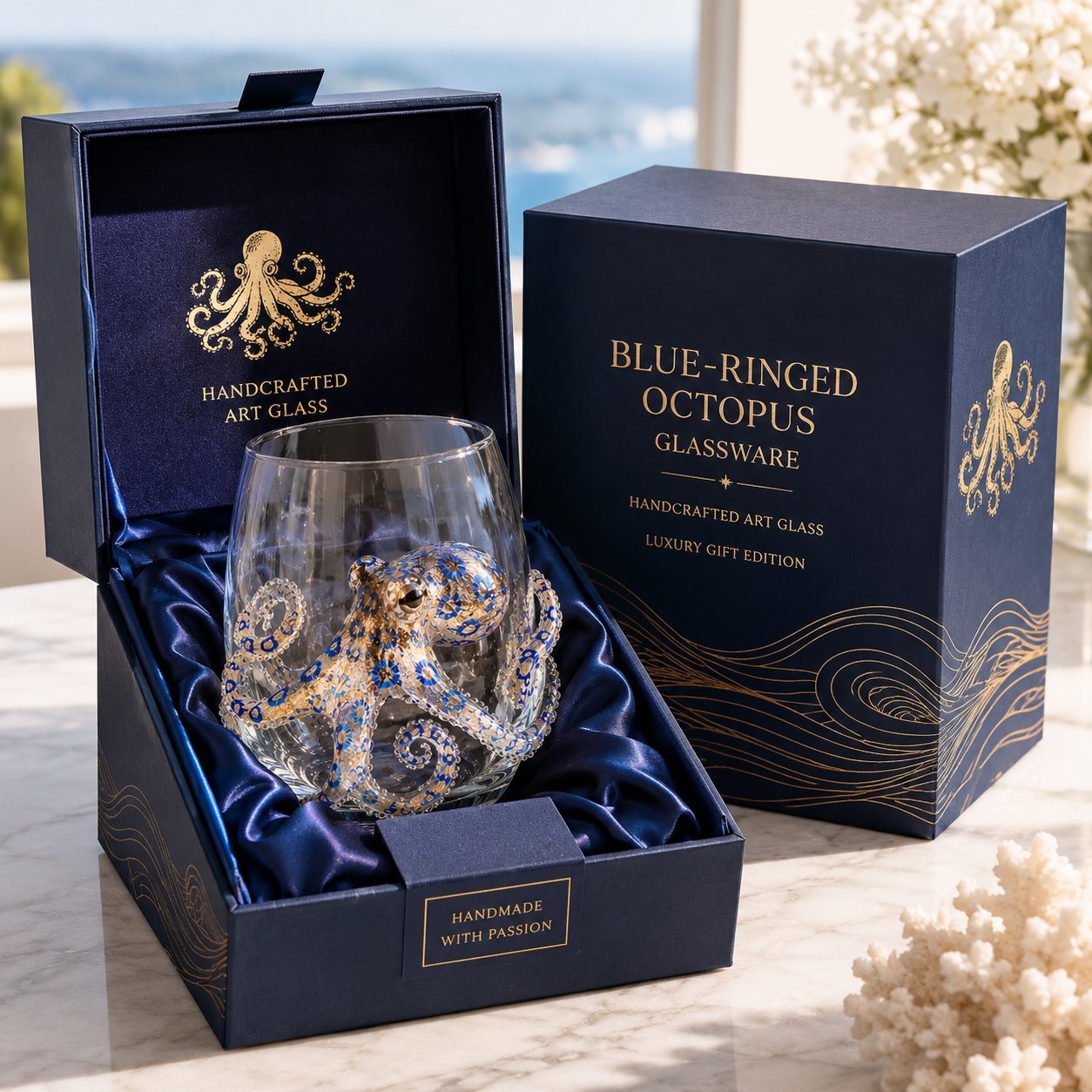 🌊 3D Ocean Animal Artisan Glassware Collection