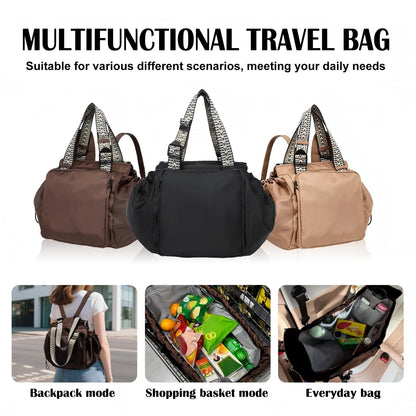 Convertible 15-Pocket Travel Tote Backpack