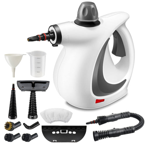 Handheld Pressurized Steam Cleaner | 11-Piece Accessory Set for Home & Car Deep Cleaning
