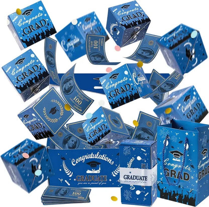 2026 Graduation Explosion Pop Gift Box 🎓 Surprise Bounce Cash Box Grad Party Gift Bag Set