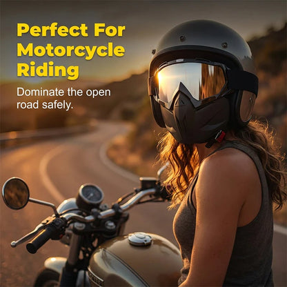 🔥 Detachable Full Face Goggle Mask