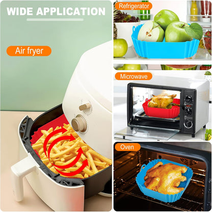 🔥 Square Silicone Reusable Cooking Basket Insert