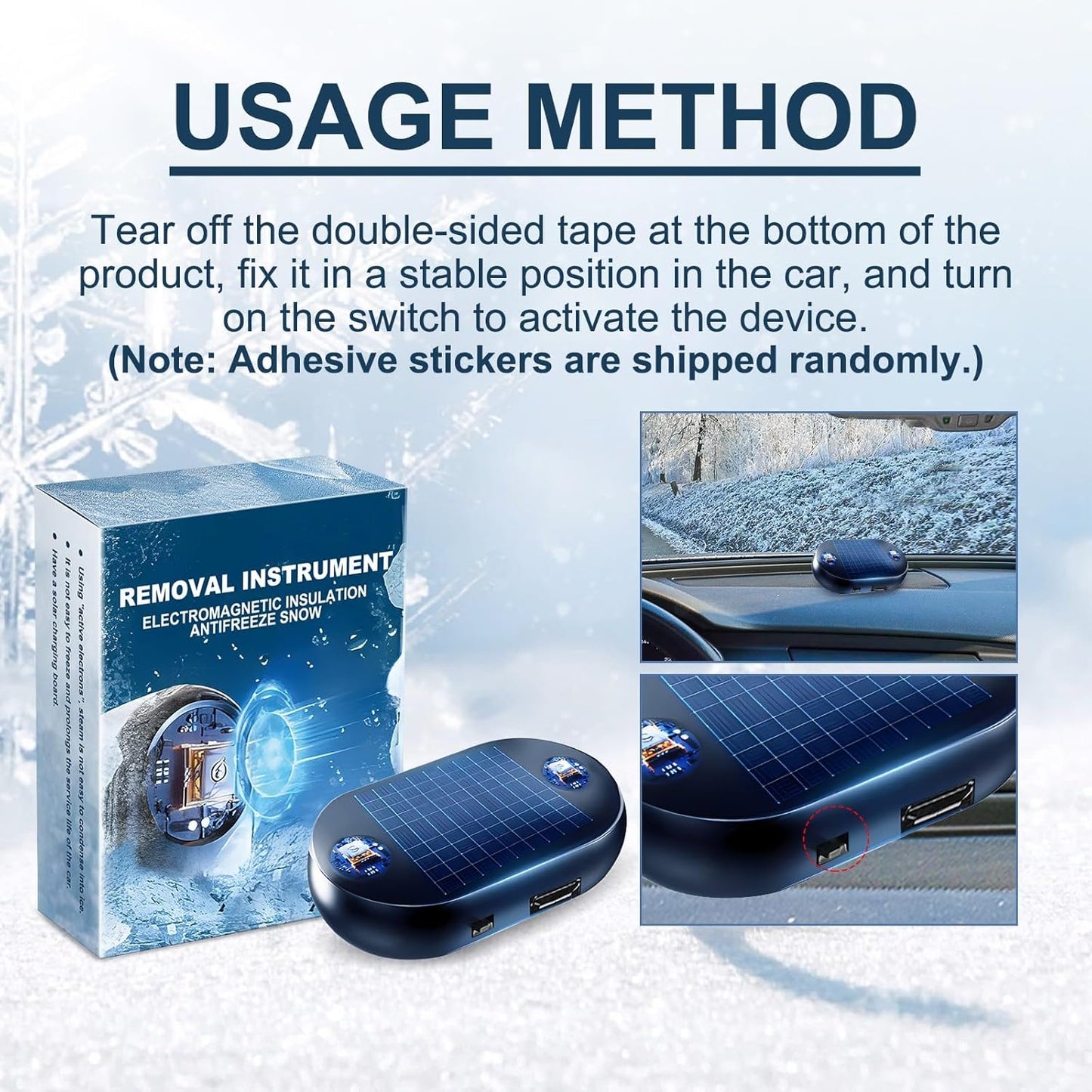 🔥❄️2025 Newest Electromagnetic Snow and Ice Prevention Device (Solar Powered)