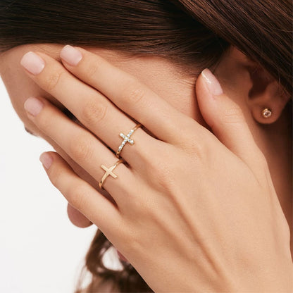 ✝️Halo Cross Ring Set💍