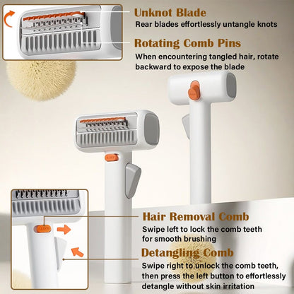 2-IN-1 Pet Self-Detangling & Grooming Comb