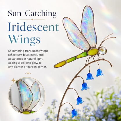 🦋Iridescent Dragonfly Garden Stake