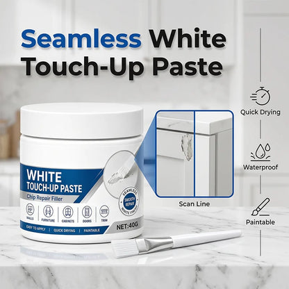 White Furniture Touch-Up Paste with Brush