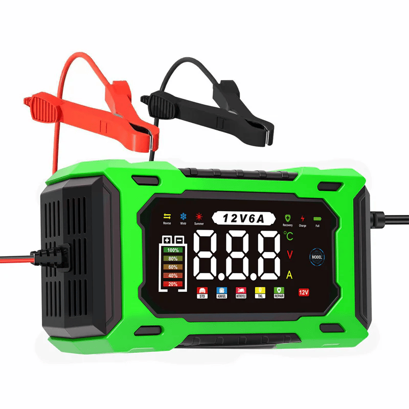 ⚡ Dailyardpromax® 12V 6A Smart Car Battery Charger with Pulse Repair – Fast, Safe & Extend Battery Life 🚗🔋✨