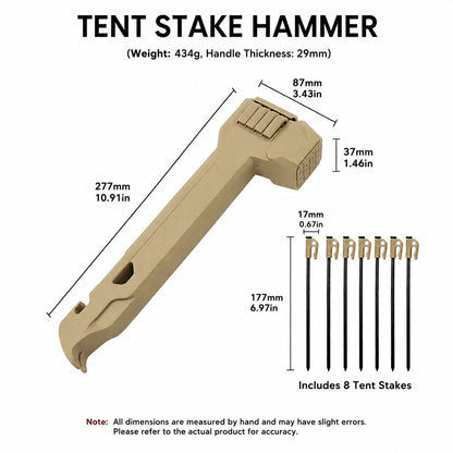 🔥HOT SALE 49% OFF - 🔨🏕️Multifunctional Camping Hammer & Tent Stake Puller✨