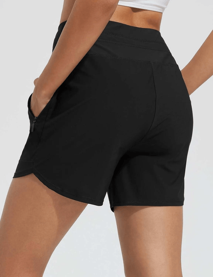 Women's 5" Swim Board Shorts High Waisted Quick Dry Swimsuit Swimming Bottoms