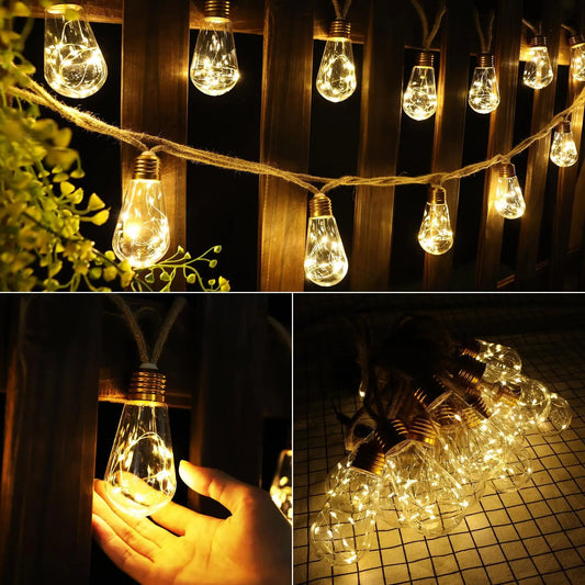 🔥2026 Hot Sale - 🌙 💡Vintage Solar String Lights – Turn Any Space Into a Cozy Dreamy Escape(✨Buy 2 Free Shipping)