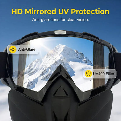 🔥 Detachable Full Face Goggle Mask