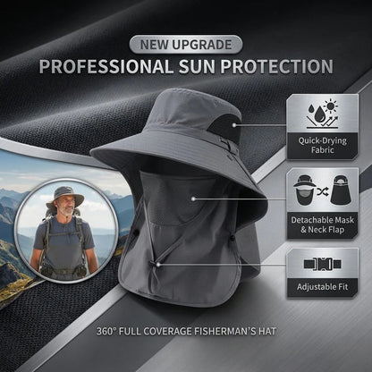 🔥Summer Sale 49% OFF🔥 - 🌞UPF 50+ Sun Protection Hat With Full Face & Neck Coverage
