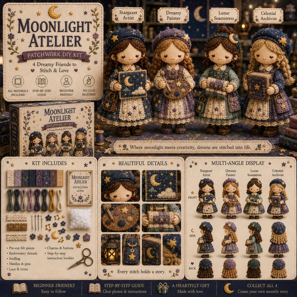 💕Hot Sale 49% OFF❤️‍🔥Tiny Worlds Collection – Patchwork DIY Kit Series