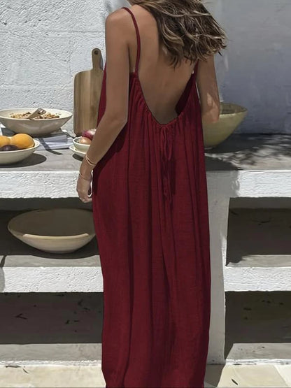 ✨ Adjustable backless strap dress – show off your charm! 💕