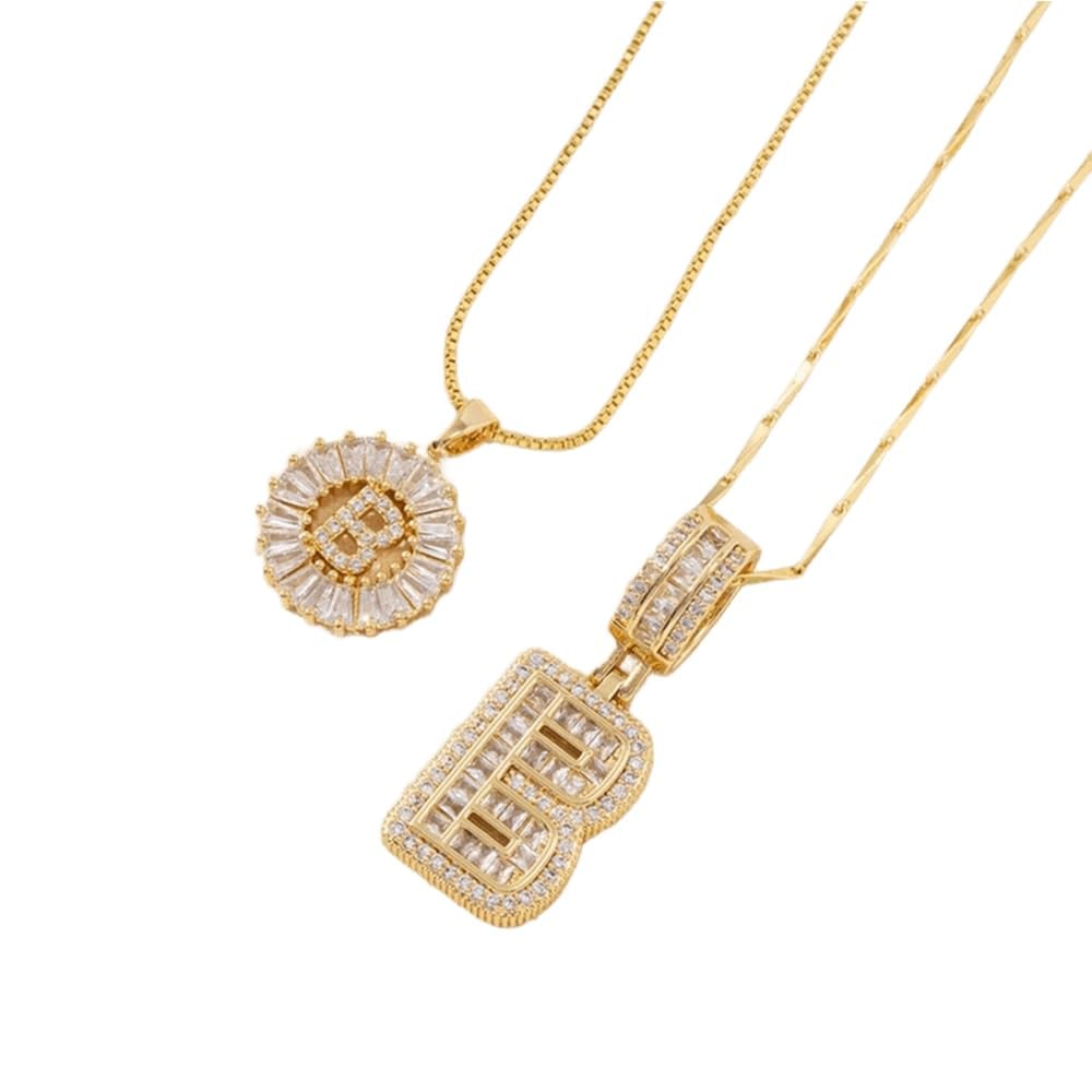 🔥Initial Letter Pendant Necklaces - 2 Pack