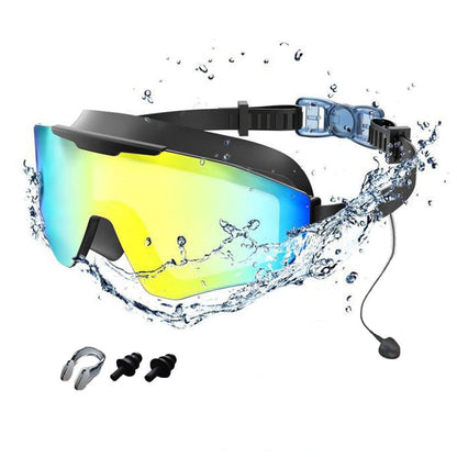 3-Color Anti-Fog UV Swim Goggles Set with Earplugs & Nose Clip