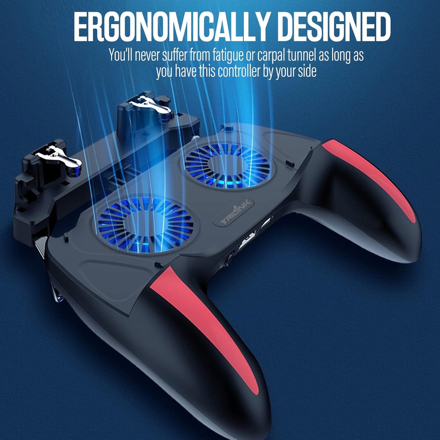 Mobile Phone Gamepad, Game Controller, Mobile Game Controller with Dual Cooling Fans, 2500mah / 5000mah Battery Optional