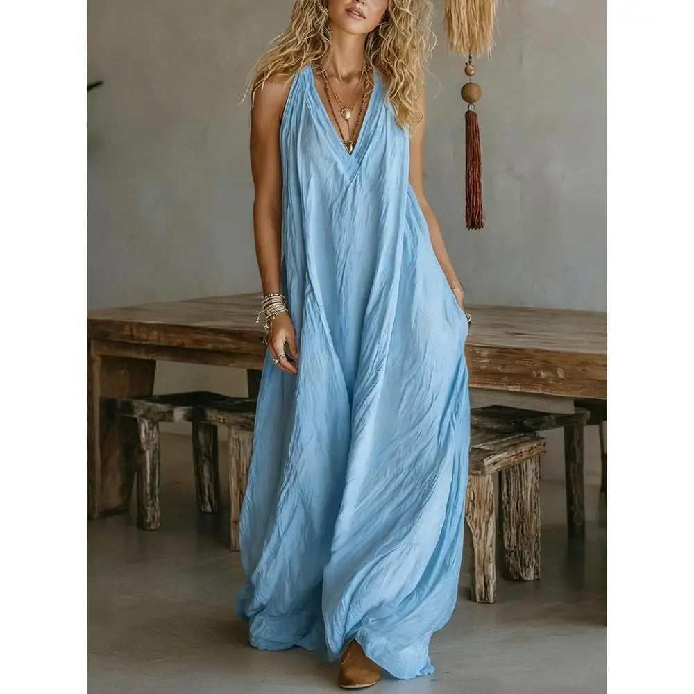Women's Casual Sleeveless Loose-Fitting Long Dress 👗🌸✨
