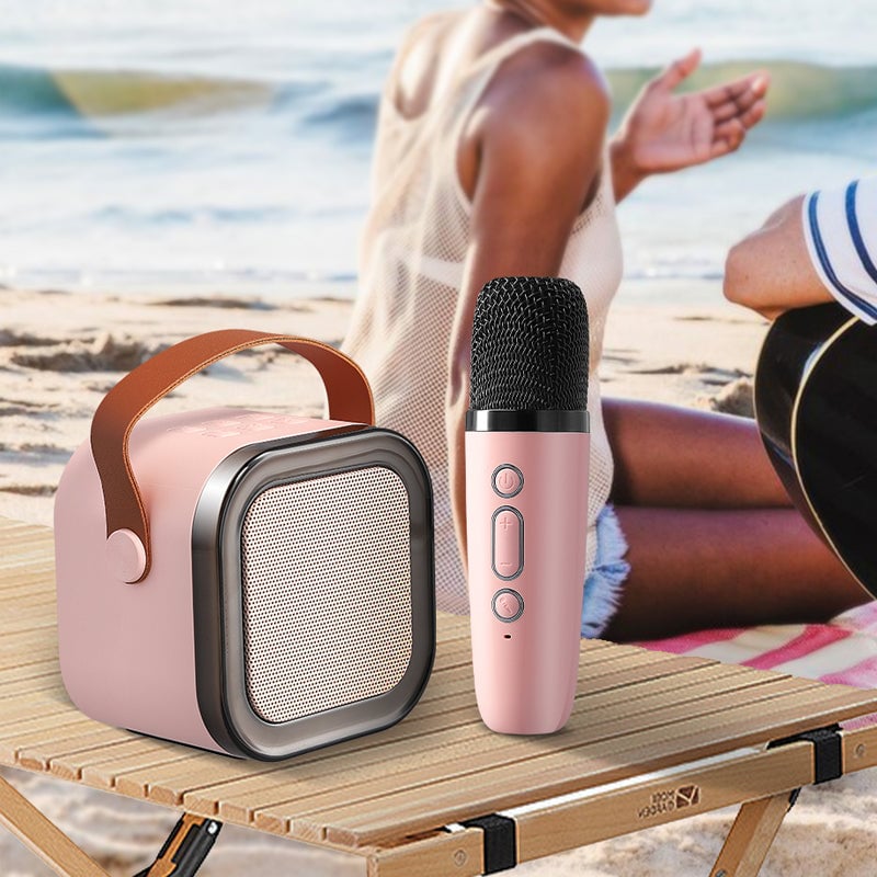 Mini Bluetooth Karaoke Speaker with Wireless Microphones