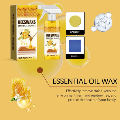 🪵Beeswax Wood Polish Spray 120ml | Natural Shine & Protection for Furniture, Floors, Cabinets – Non-Greasy, Anti-Dust Finish