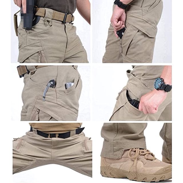 Men’s Tactical Cargo Pants – Ripstop Waterproof Multi-Pocket Combat Trousers