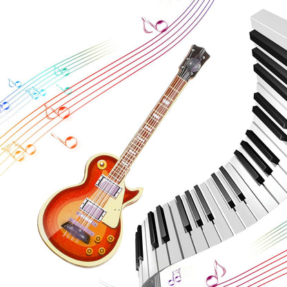 4Pcs Wooden Miniature Electric Guitar-Miniature Bass Guitar Model