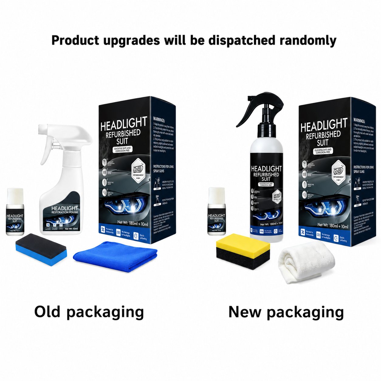 🚘Automotive Headlight Restoration Fluid - Car Detailing Product for Oxidized, Yellowed, Blurred Headlamps with Enhanced Crystalline Coating Refurbishing Function