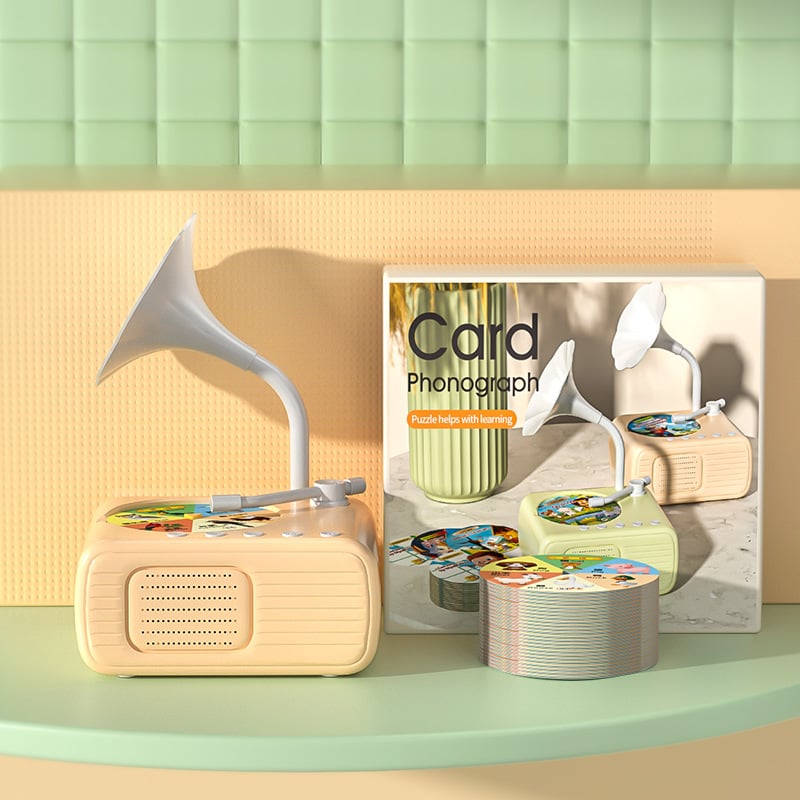 🏆Flash Sale⚡ 50K+ SOLD!🎶Kids Phonograph with 96 Cards👶Early Education Phonograph Story Machine