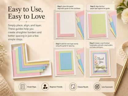 🎁 Last Day 49% OFF - Card Making Alignment Guides Set | Create Perfectly Aligned Handmade Cards Without Guesswork or Crooked Corners ✨