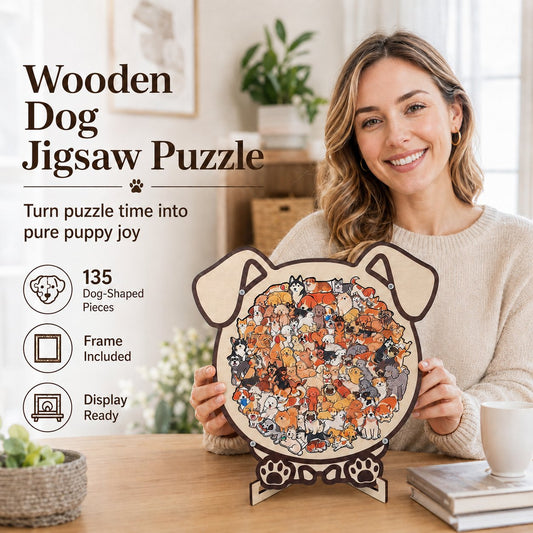 Wooden Dog Jigsaw Puzzle