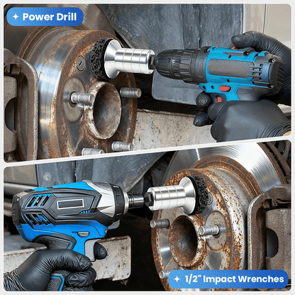 Pro-Grade Wheel Hub & Stud Resurfacing Kit | Rust Removal Attachment