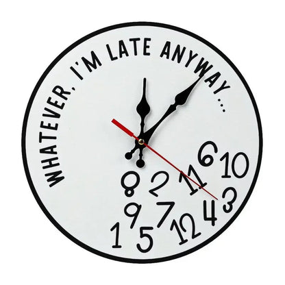 🔥Last Day 49% OFF -"I'm Late Anyway" Wall Clock😂⏰