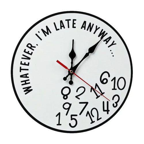 🔥Last Day 49% OFF -"I'm Late Anyway" Wall Clock😂⏰
