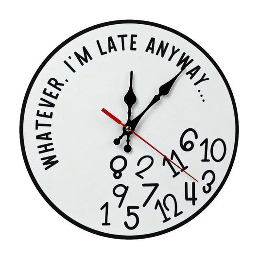 🔥Last Day 49% OFF -"I'm Late Anyway" Wall Clock😂⏰