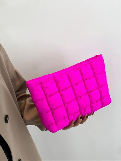 ✨Solid Color Quilted Design Clutch