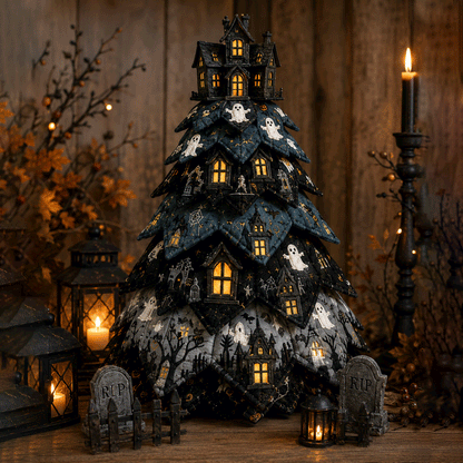 🔥LAST DAY 50% OFF - 🎃 DIY Halloween Quilted Fabric Tree Kit – Easy Layered Fabric Holiday Décor for Quilting Lovers(📦Buy 2 Free Shipping)