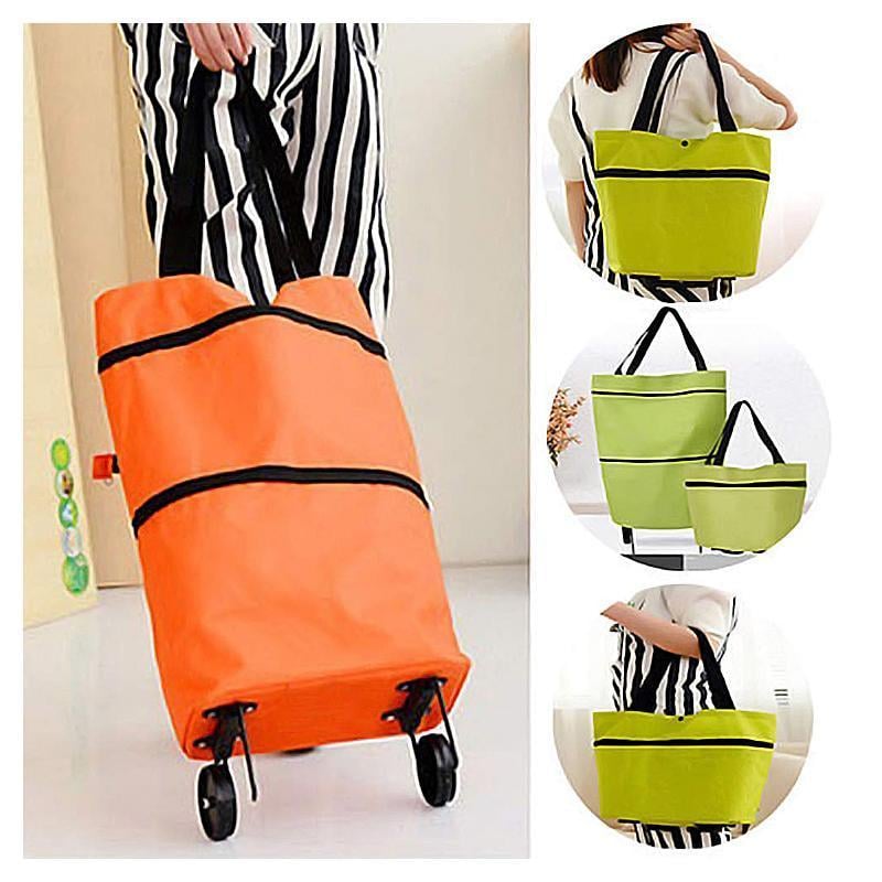 🛍️✨ Convertible shopping tote – hides wheels, holds 20kg, expands with zipper!