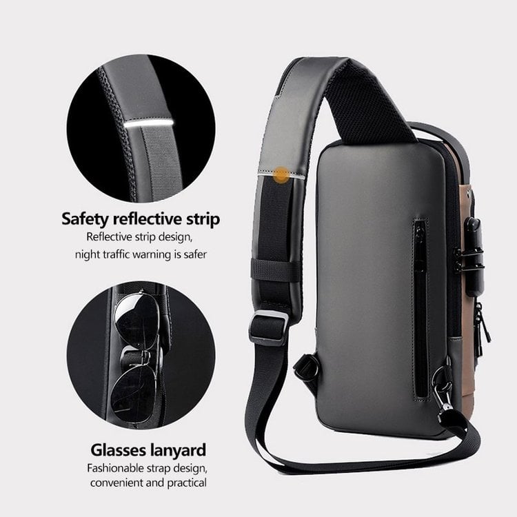 🎒 LIMITED-TIME 49% OFF! ✨ Anti-Theft Unisex Crossbody Sling Bag – Hard Shell, Waterproof, USB Charging, RFID Blocking 🔒