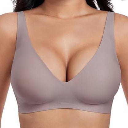 💗LIMITED TIME SALE 49% OFF⚡50K+ SOLD💕 Jelly Wireless Womens Comfortable Wireless Bras Push Up Bralettes Seamless Tshirts Bras Deep V Everyday Bras
