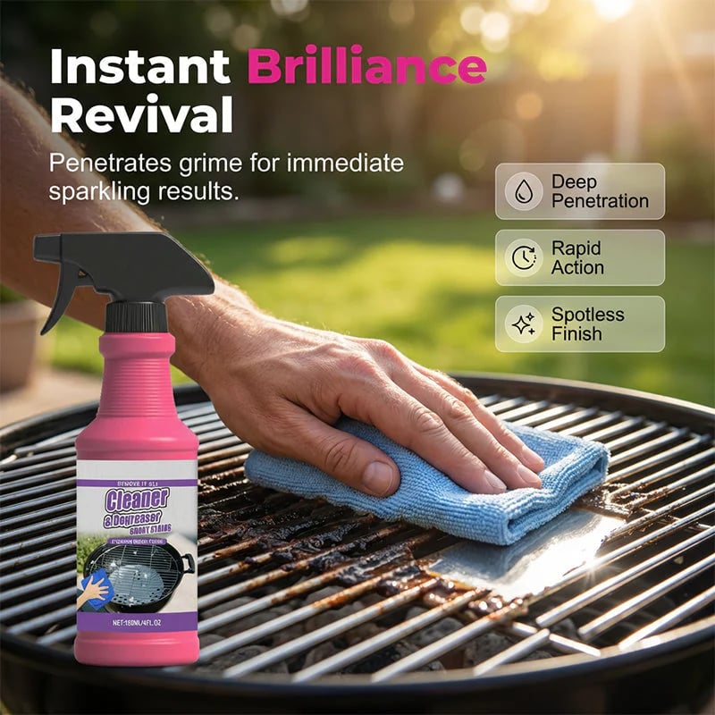 🍖🧼Fast-Acting Heavy-Duty Grill Degreaser Spray✨
