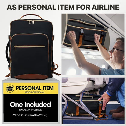 🌍 40-liter airline-approved travel backpack, comes with 3 storage bags, and can replace a 20-inch suitcase. 🛍️
