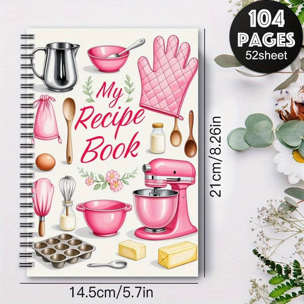 🔥Durable Spiral My Cookbook Notebook Illustrated Kitchen Tools Creative Warmth